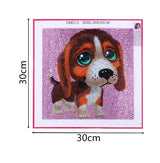 Cachorro (30x30) - Pintura Diamante Llenado Parcial