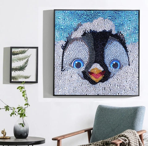 Pinguino (25x25) - Pintura Diamante Llenado Parcial