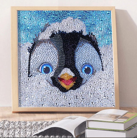 Pinguino (25x25) - Pintura Diamante Llenado Parcial