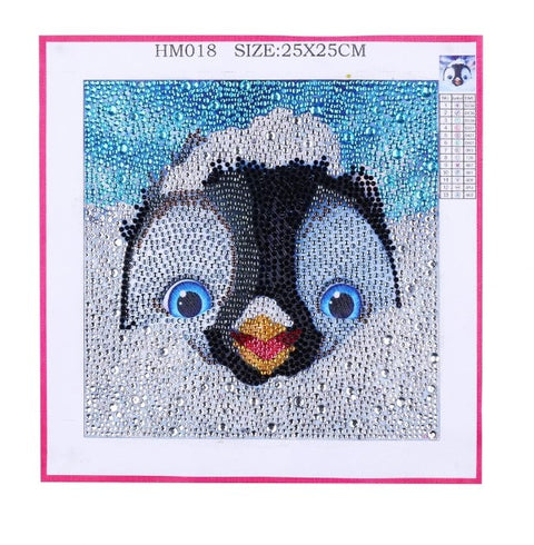 Pinguino (25x25) - Pintura Diamante Llenado Parcial