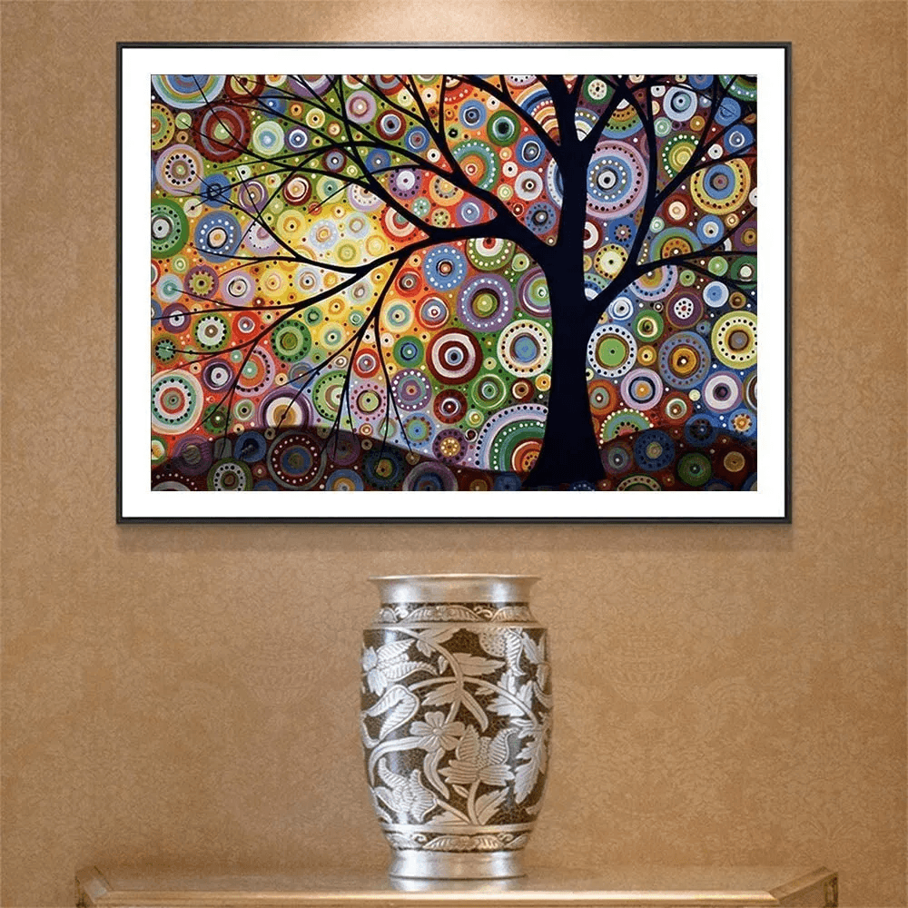 Árbol de la Vida (50x40) - Pintura Diamante Redondo XL