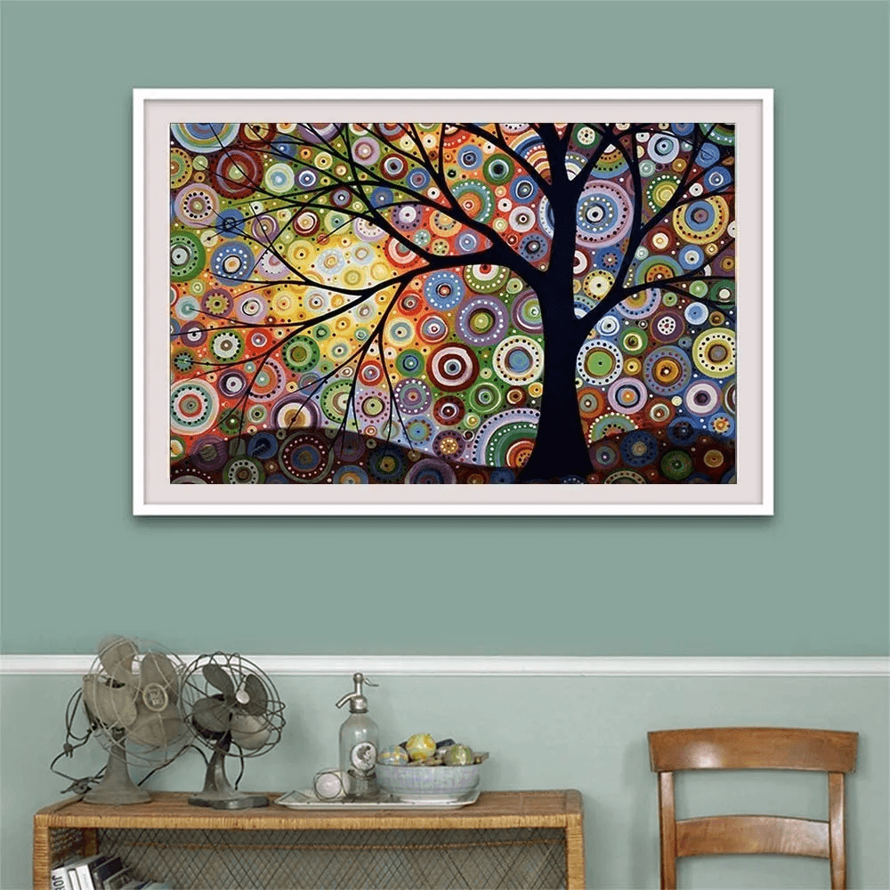 Árbol de la Vida (50x40) - Pintura Diamante Redondo XL
