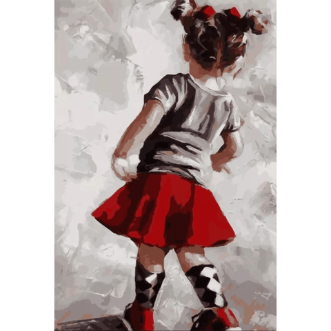 Pinturas con Números La Niñez - Pintura por Numero (50x40) - arte, cuadros, mujeres, Niños, Paint By Numbers, Pintura con Número, pintura por números 
