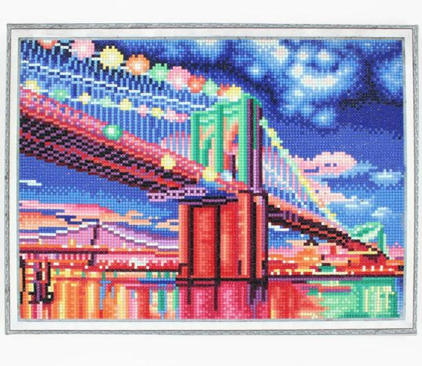 Pinturas con Diamantes Led Diamond Painting - Puente de Londres (40x30) - arte diamante, bordado diamante, ciudades, decoracion, diamond painting, led, led diamond painting, pintura diamante, puente 
