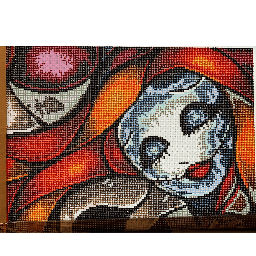 Pinturas con Diamantes Jack y Sally (30x40) - Pintura Diamante Cuadrado - bordado diamante, diamante  cuadrado, diamond painting, infantil, JACK Y SALLY, mosaico diamante, mostacilla cuadrada, peliculas, pintura diamante, pintura diamantes, the nigthmare before christmas 