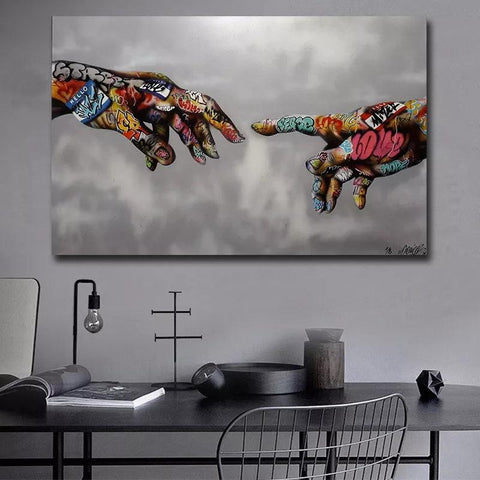 Pinturas con Números La Creación - Pintura por Numero (50x40) - arte, clasicos, creacion, cuadros, cuadros famosos, miguel angel, Paint By Numbers, Pintura con Número, pintura por números 
