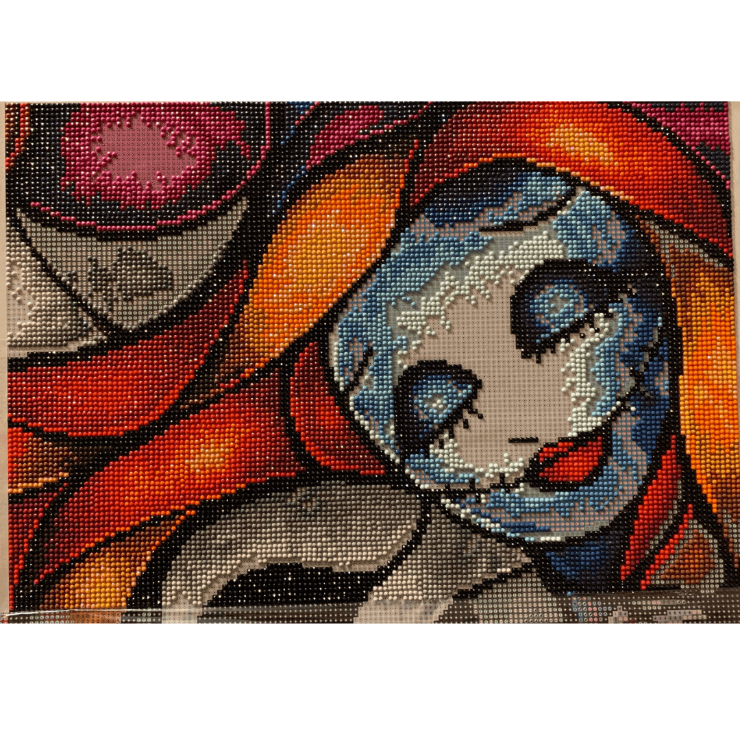 Pinturas con Diamantes Jack y Sally (30x40) - Pintura Diamante Cuadrado - bordado diamante, diamante  cuadrado, diamond painting, infantil, JACK Y SALLY, mosaico diamante, mostacilla cuadrada, peliculas, pintura diamante, pintura diamantes, the nigthmare before christmas 