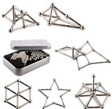 Juegos Magnéticos Set Barritas Magnéticas y Bolas de Acero - barras magnéticas, barras magnéticas plateadas, barritas imantadas, barritas magnéticas, Bloques de Construcción, bolas de acero, bolitas de acero, imanes, imanes de neodimio, juegos magnéticos, Niños, palitos magnéticos, palos magnéticos, varillas magnéticas, varitas magnéticas 