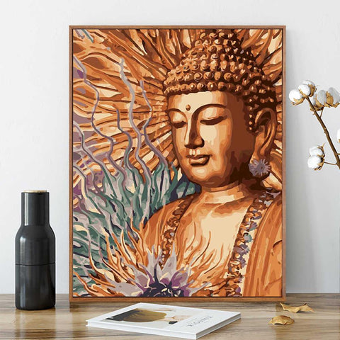 Pinturas con Diamantes Buda (40x50) - Pintura Diamante Cuadrado XL - BUDA, diamond painting, mostacilla cuadrada, Personajes, pintura diamante, xl 