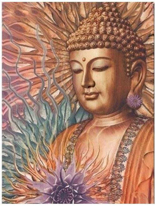Pinturas con Diamantes Buda (40x50) - Pintura Diamante Cuadrado XL - BUDA, diamond painting, mostacilla cuadrada, Personajes, pintura diamante, xl 