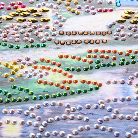 Pinturas con Diamantes Casa en lago (30x30) - Pintura Diamante Llenado Parcial - bordado diamante, casa, diamante  cuadrado, diamond painting, LAGO, llenado parcial, mosaico diamante, PAISAJE, pintura diamante 