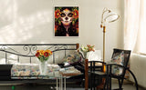Pinturas con Números Mujer Calavera Mexicana - Pintura Por Número (40x50) - calavera, Catrina, Moderno, mujeres, México, Pintura con Número 
