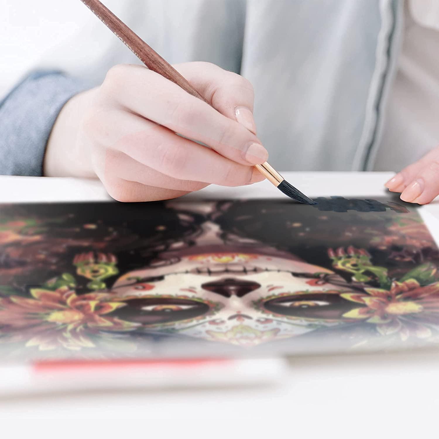 Pinturas con Números Mujer Calavera Mexicana - Pintura Por Número (40x50) - calavera, Catrina, Moderno, mujeres, México, Pintura con Número 