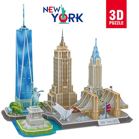 Puzzle 3d Puzzles 3d CubicFun - CityLine 🏙️ New York 🏙️ - CityLine, CubicFun, DIY, maqueta ciudades, modelo a escala, New York, Nueva York, puzzle, puzzle 3d, puzzle madera, puzzle3d, Puzzles 3D Chile 