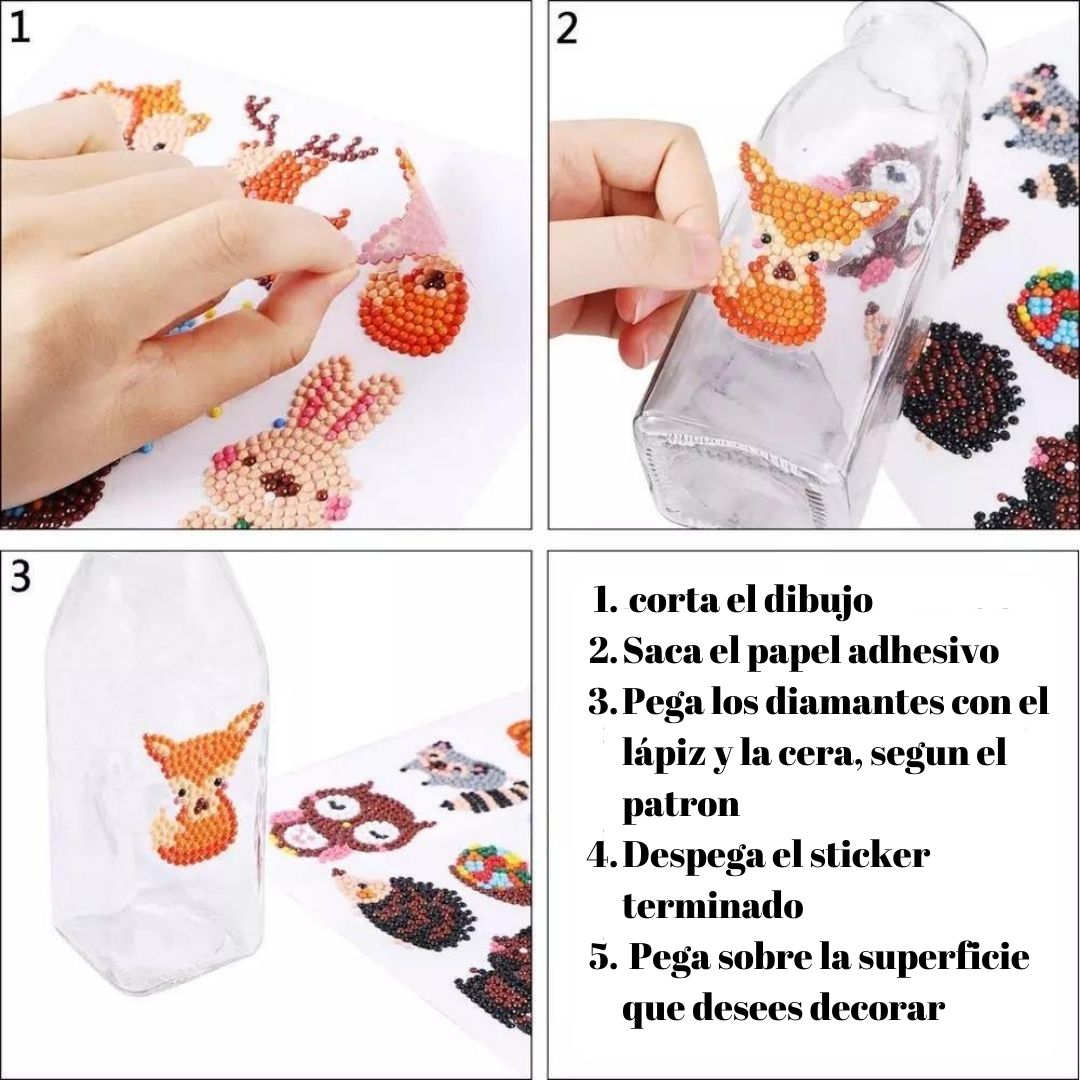 Stickers Diamantes Niños 💎 Varios Diseños