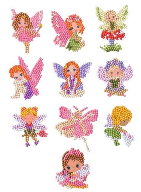 Pinturas con Diamantes Figuras Diamante Niñas Hadas - hadas, Manualidades, niños, princesas 