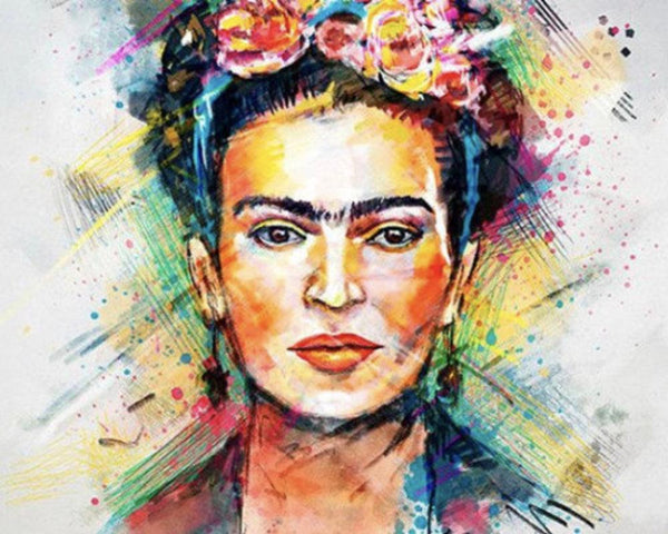 Pinturas con Diamantes Frida Kahlo (50x40) - Pintura Diamante Cuadrado XL - diamante  cuadrado, diamond painting, Frida, Frida Kahlo, mostacilla cuadrada, mujeres, Personajes, pintura diamante, xl 