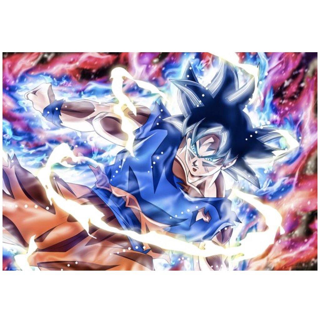 Pinturas con Diamantes Goku Ultra Instinto XL ( 60x40) - Pintura Diamante Cuadrado - ANIMADOS, ANIME, Colorido, DRAGON BALL, gamer, GOKU, JUEGOS GAME, JUVENIL, MONITOS, Niños, ultra instinto 