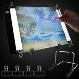 Pinturas con Diamantes Mesa de Luz LED - accesorio diamantes, almohadilla, diamond painting, lampara, led, luz, mesa, pintura diamante, tablero de luz 