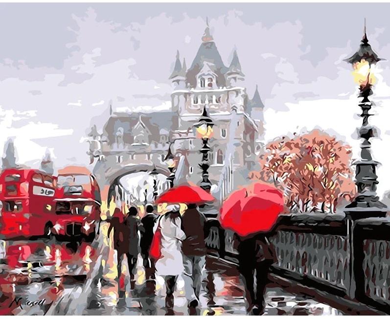 Pinturas con Números Londres - Pintura Por Número (40x50) - Ciudades, Londres, Moderno, number painting, Paint By Numbers, Pintura con Número 