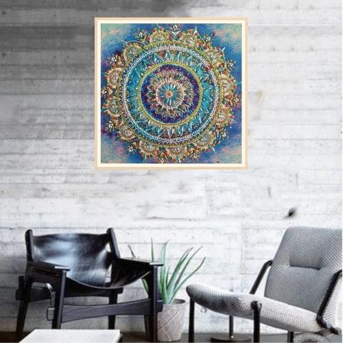 Pinturas con Diamantes Mandala Persa (30x30) - Pintura Diamante Llenado Parcial - bordado diamante, diamante  cuadrado, diamond painting, llenado parcial, MANDALA, Mandalas, mosaico diamante, PERSA, pintura diamante 