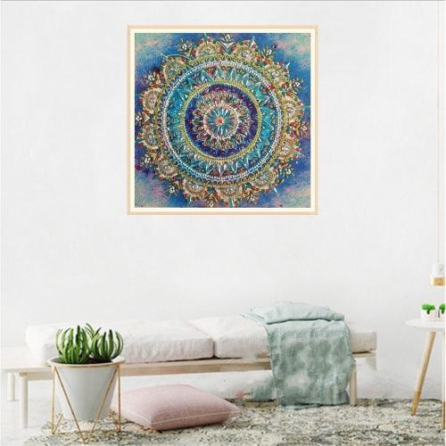 Pinturas con Diamantes Mandala Persa (30x30) - Pintura Diamante Llenado Parcial - bordado diamante, diamante  cuadrado, diamond painting, llenado parcial, MANDALA, Mandalas, mosaico diamante, PERSA, pintura diamante 
