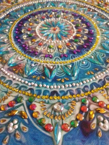 Pinturas con Diamantes Mandala Persa (30x30) - Pintura Diamante Llenado Parcial - bordado diamante, diamante  cuadrado, diamond painting, llenado parcial, MANDALA, Mandalas, mosaico diamante, PERSA, pintura diamante 