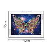 Pinturas con Diamantes Mariposa (40x30) - Pintura Diamante Llenado Parcial - bordado diamante, diamante  cuadrado, diamond painting, llenado parcial, MARIPOSA, mosaico diamante, pintura diamante 