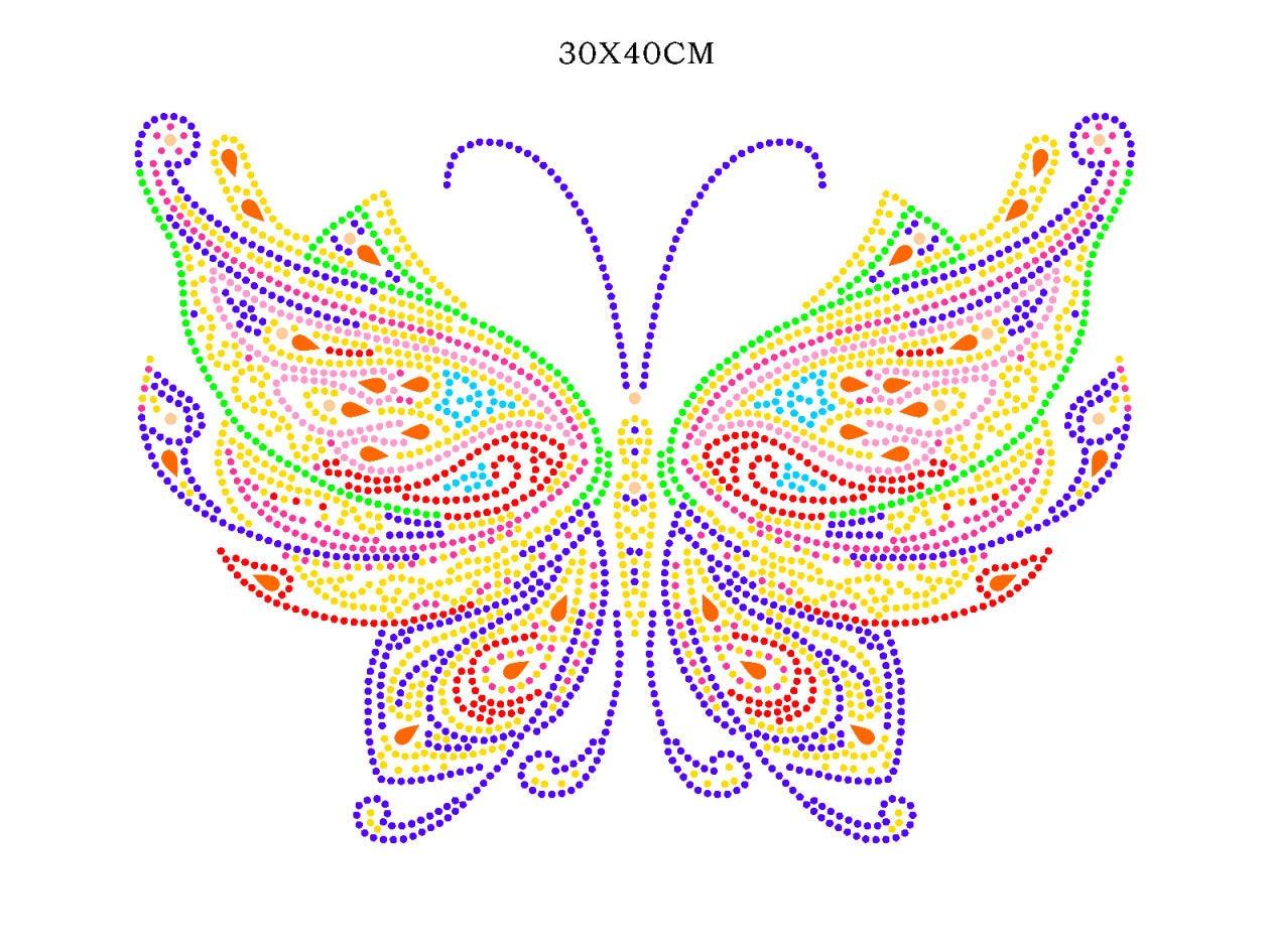 Pinturas con Diamantes Mariposa (40x30) - Pintura Diamante Llenado Parcial - bordado diamante, diamante  cuadrado, diamond painting, llenado parcial, MARIPOSA, mosaico diamante, pintura diamante 