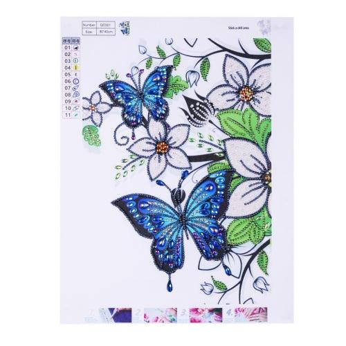 Pinturas con Diamantes Flores y Mariposas (40x30) - Pintura Diamante Llenado Parcial - bordado diamante, diamante  cuadrado, diamond painting, FLORES, llenado parcial, MARIPOSA, mosaico diamante, pintura diamante, PRIMAVERA 