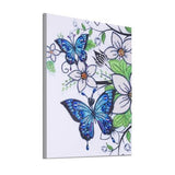 Pinturas con Diamantes Flores y Mariposas (40x30) - Pintura Diamante Llenado Parcial - bordado diamante, diamante  cuadrado, diamond painting, FLORES, llenado parcial, MARIPOSA, mosaico diamante, pintura diamante, PRIMAVERA 