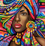 Pinturas con Diamantes La Negra (30x30) - Pintura Diamante Redondo - bordado diamante, diamante  cuadrado, diamond painting, FLORES, MORENA, mosaico diamante, mostacilla cuadrada, mujeres, NEGRA, pintura diamante 