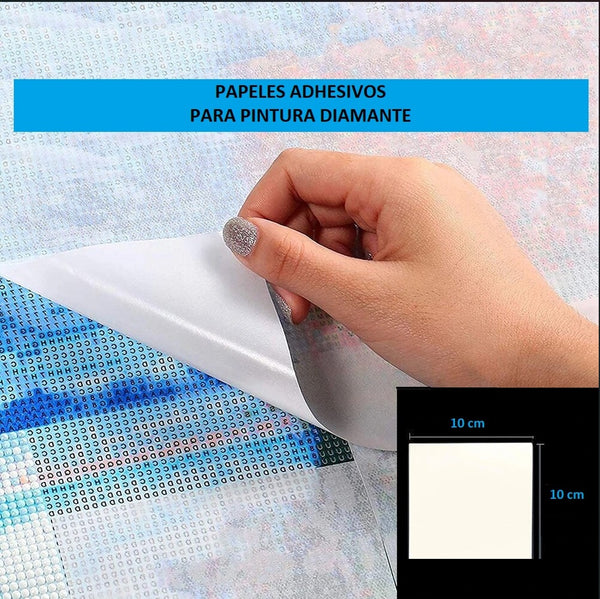 Papel Adhesivo Pintura Diamante - 30 unidades (10x10 cms)