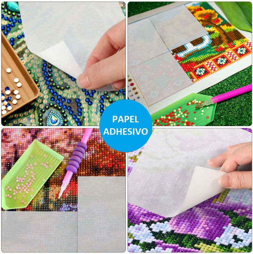 Papel Adhesivo Pintura Diamante - 30 unidades (10x10 cms)