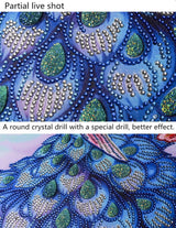 Pinturas con Diamantes Pavo Real (40x30) - Pintura Diamante Llenado Parcial - aves, bordado diamante, diamante  cuadrado, diamond painting, llenado parcial, mosaico diamante, pajaro, pintura diamante 