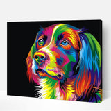 Pinturas con Números Perro Color - Pintura Por Número - 50x40 - Animales, Niños, paint by numbers, Perros, Pintura con Número 