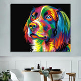 Pinturas con Números Perro Color - Pintura Por Número - 50x40 - Animales, Niños, paint by numbers, Perros, Pintura con Número 