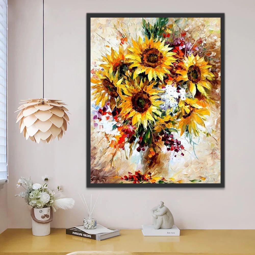 Arreglo de Girasoles - Pintura Por Número (40x50)