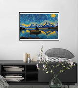Torres del Paine en estilo Van Gogh - Pintura por Numero (50x40)