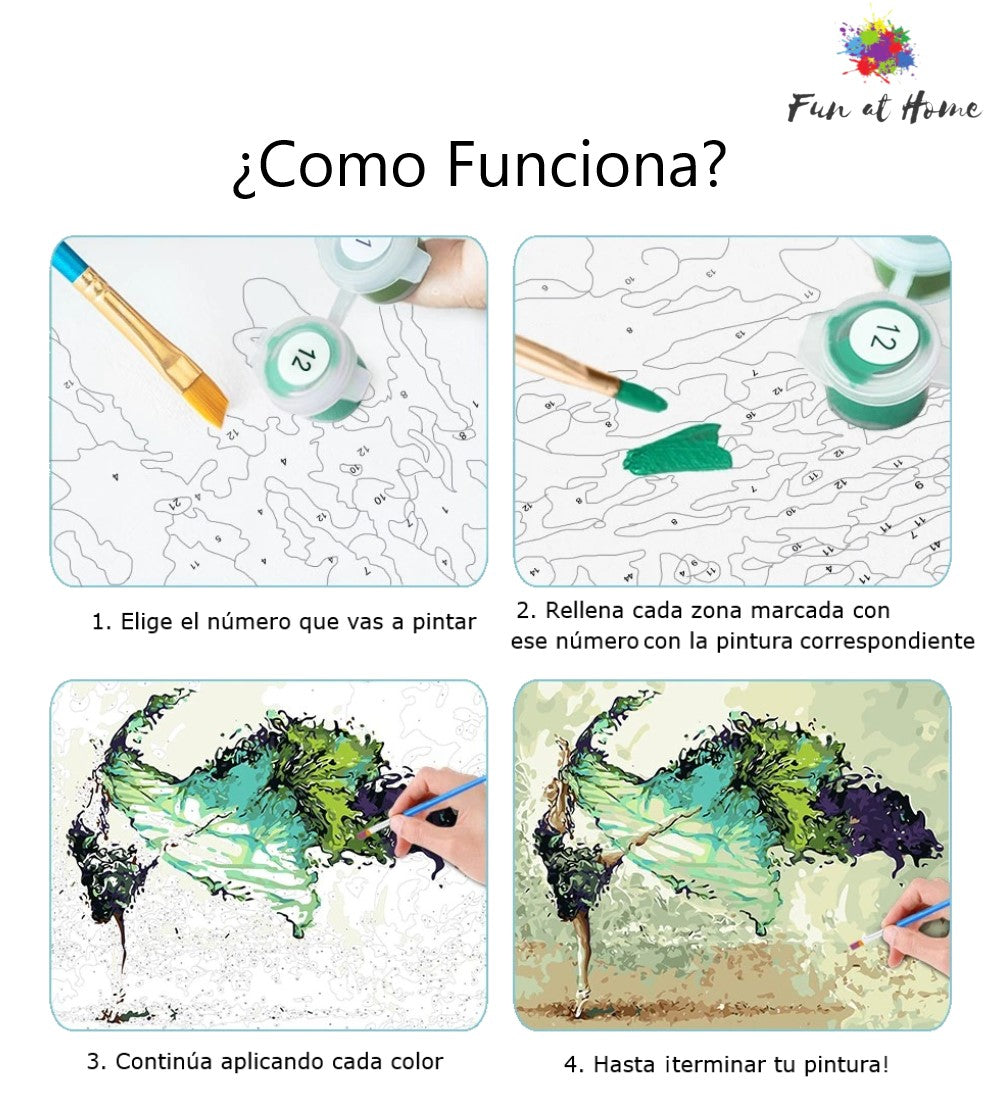 Torres del Paine en estilo Van Gogh - Pintura por Numero (50x40)