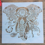 Manualidades Plantilla Elefante - animal, elefante, manualidad, pintura, plantillas, Puntillismo, stencils 