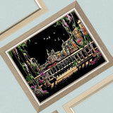 Manualidades Pintura Scratch Balcón Venecia - balcon, ciudades, rascar, raspar, scratch, scratch art, venecia 