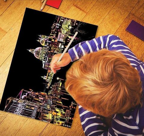 Manualidades Pintura Scratch Venecia - ciudades, rascar, raspar, scratch, scratch art, venecia 