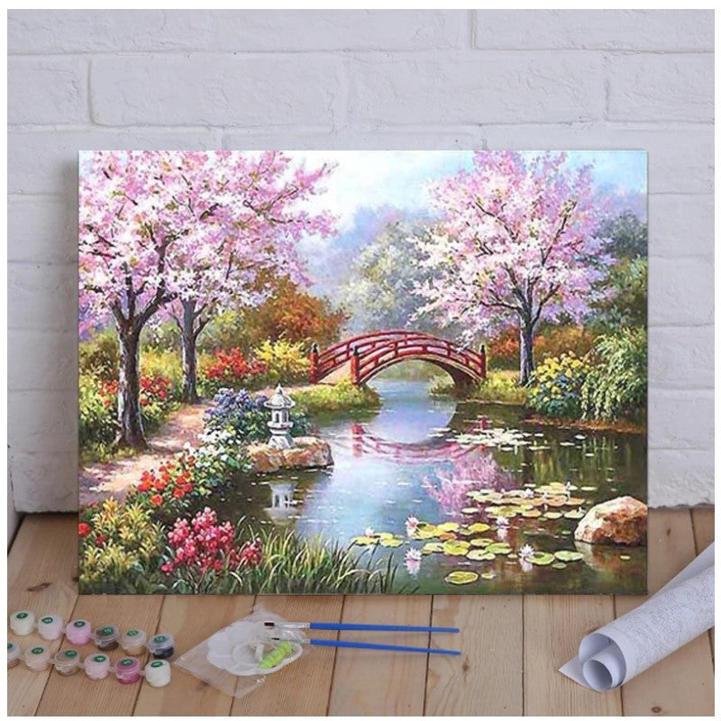Puente Japonés - Pintura por Numero (40x50)