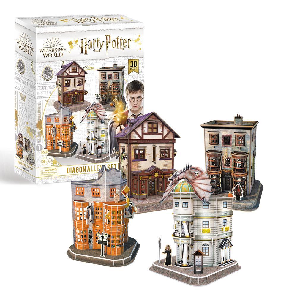 Puzzle 3d Puzzle 3d Harry Potter - Dragon Alley Set - Cartón Pluma, CubicFun, CubicFun Kids, DIY, Dragon Alley, Dragon Alley Set, Gringotts Bank, harry potter, juego armable, modelo a escala, Niños, Olivanders Wand Shop, puzzle, puzzle 3d, Puzzle 3D Cartón Pluma, puzzle3d, Puzzles 3D Chile, Quidditch Quality Goods Shop, Wizarding World, Zonko Joke Shop 