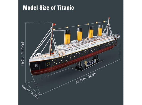 Puzzle 3d Puzzles 3d CubicFun - Titanic LED 🚢 - CubicFun, DIY, modelo a escala, puzzle, puzzle 3d, Puzzle 3D Led, puzzle madera, puzzle3d, Puzzles 3D, Puzzles 3D Chile, RMS Titanic, Titanic LED 