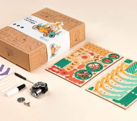 Puzzle 3d Cajita Musical 🎶 DIY 🎃 Carruaje Calabaza 🎃 Puzzles 3d Robotime - AM41, caja musical, cajita musical, Carruaje Calabaza, DIY, modelo a escala, music box, Niños, Pumpkin Carriage, puzzle, puzzle 3d, puzzle madera, puzzle3d, Puzzles 3D Chile, robotime, Rolife 
