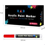 Manualidades Set de 18 Lápices Acrílicos de Colores - Punta Extra Fina - acrilico, arte, lapices, lapices acrílicos, Manualidades, marcadores, marcadores acrílicos, Niños, pintura 