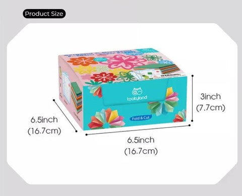Manualidades Set de Origami y Kirigami Para Niños Incluye 500 Hojas - arte, creatividad, flores, infantil, kirigami, kit kirigami, kit origami, LT077, Manualidades, Niños, origami 