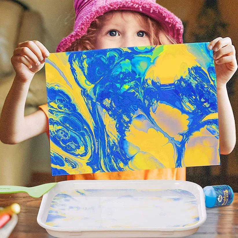 Manualidades Set Pintura Marmoleada - 12 Colores - arte marmoleado, JA92606, Manualidades, marbling painting, Niños, no toxico, pintura, pintura en agua, pintura marmolada, pintura marmoleada, set pintura 